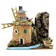 Animated windmill figurine 8-10 cm on a river 20x20x15 cm s1