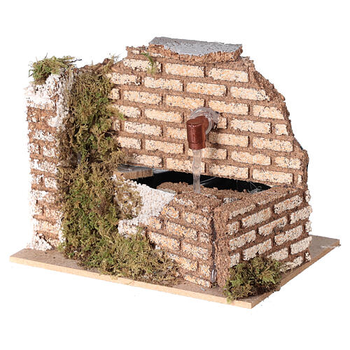 Masonry cork fountain 10x15x10 cm for Nativity Scene with 8-10 cm standing characters 2