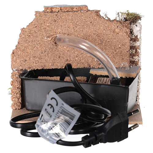 Fontanário cortiça efeito tijolos para presépio com figuras altura média 8-10 cm; medidas: 12x13x10 4