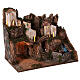 Nativity Scene setting mountain hamlet with cave and waterfall 40x45x30 cm for standing characters of 12 cm s3