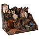 Nativity village mountain grotto waterfall 40x45x30 cm for 12 cm statues s3