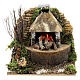 Wood-fired oven with FLAME EFFECT light 12x15x10 cm for Nativity Scene with 12 cm characters s1