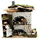 Wood-fired oven with miniature accessories and FLAME EFFECT light 20x20x15 cm for Nativity Scene with 12 cm characters s1