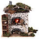 Brick oven figurine house FLICKERING FIRE LIGHT 20x20x15 cm nativity 12 cm s5