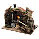 Wood-fire oven with pizza FLAME EFFECT 10x15x10 cm for Nativity Scene with 6-8 cm characters s2