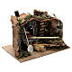 Wood-fire oven with pizza FLAME EFFECT 10x15x10 cm for Nativity Scene with 6-8 cm characters s3