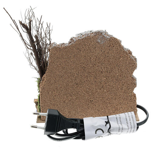 Four en plein air crèche ampoule EFFET FLAMME 15x15x10 cm crèche 10-12 cm 4