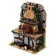 Wood-fired oven with wall and FLAME EFFECT light 15x10x5 cm for Nativity Scene with 8-10 cm characters s2