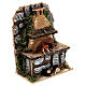 Wood-fired oven with wall and FLAME EFFECT light 15x10x5 cm for Nativity Scene with 8-10 cm characters s3