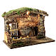 Lighted stable with fence 25x35x20 cm for 12 cm nativity s3