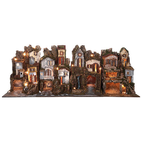 Modular village for Nativity Scene, classic style, for 10 cm characters, 70x180x50 cm 1