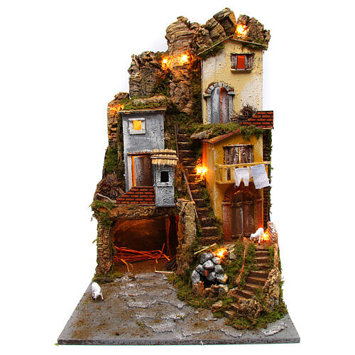 Modular village for Nativity Scene, classic style, for 10 cm characters, 70x180x50 cm 3