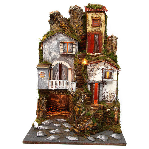 Szopka modularna kompletna w klasycznym stylu, 70x180x50 cm, do figurek 10 cm 5