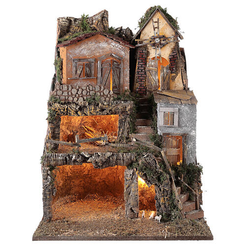 Szopka modularna kompletna w klasycznym stylu, 70x180x50 cm, do figurek 10 cm 7