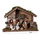 Stable with oven 35x15x25 cm for Nativity scenes with 10 cm figurines s1