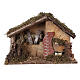 Stable with fountain 35x15x25 cm for Nativity scenes with 10 cm figurines s5