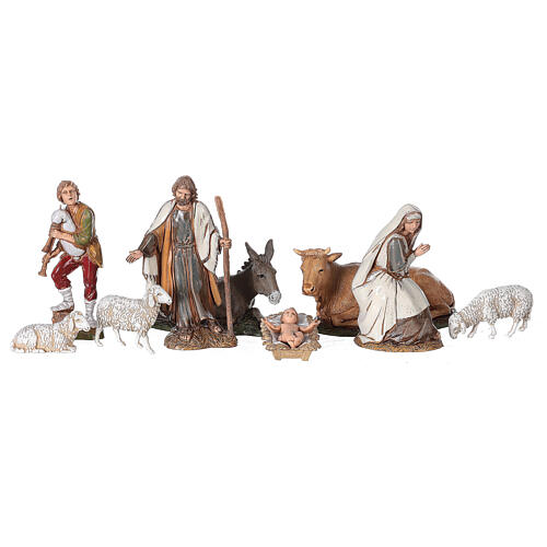 Stable with fence and trees 55x25x20 cm for Nativity scenes with 10 cm figurines 3