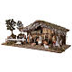 Stable with fence and trees 55x25x20 cm for Nativity scenes with 10 cm figurines s4