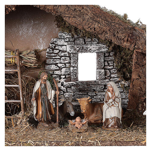 Barn with arch 25x55x20 cm for Nativity scenes with 10 cm figurines 2
