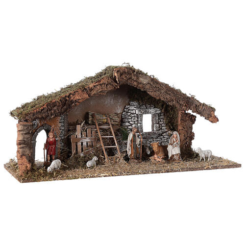 Barn with arch 25x55x20 cm for Nativity scenes with 10 cm figurines 5
