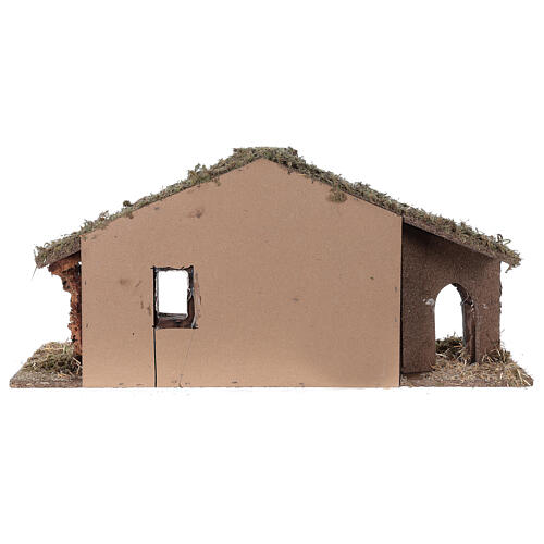 Barn with arch 25x55x20 cm for Nativity scenes with 10 cm figurines 7