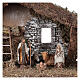 Barn with arch 25x55x20 cm for Nativity scenes with 10 cm figurines s2
