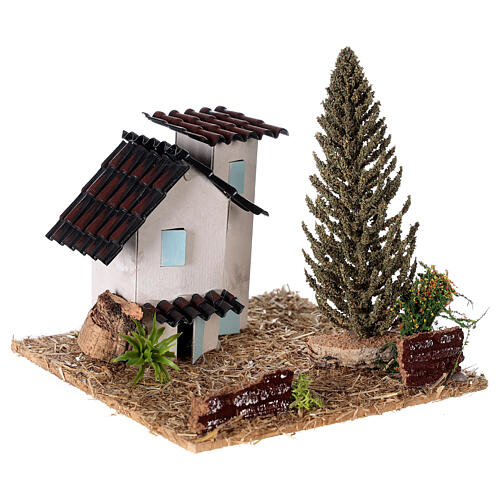 Chatki w stylu prowansalskim, 10x10x10 cm, do szopki 3