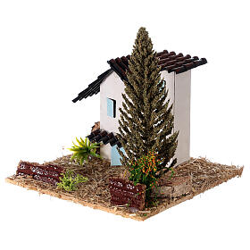 Casas em miniatura estilo provençal para presépio 13x13x13 cm