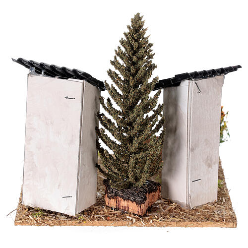 Dwa domy w stylu prowansalskim, 10x10x10 cm, do szopki 4