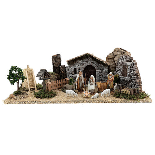 Granja Provenzal con estatuas 10 cm 55x25x20 cm 1