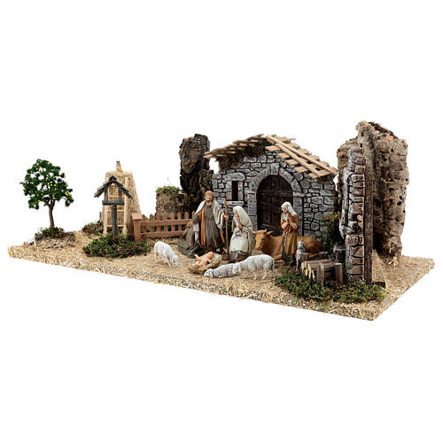 Granja Provenzal con estatuas 10 cm 55x25x20 cm 3