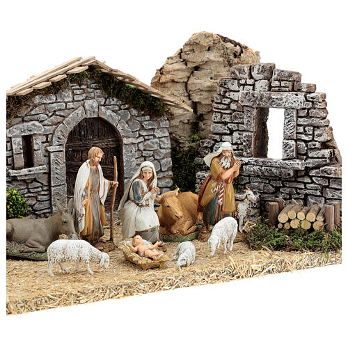 Granja Provenzal con estatuas 10 cm 55x25x20 cm 4