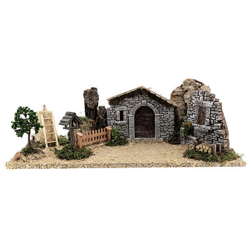 Granja Provenzal con estatuas 10 cm 55x25x20 cm 9