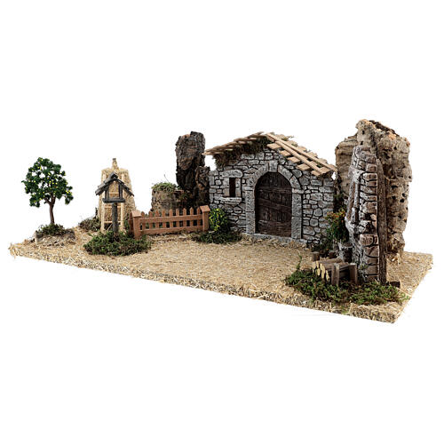 Granja Provenzal con estatuas 10 cm 55x25x20 cm 10