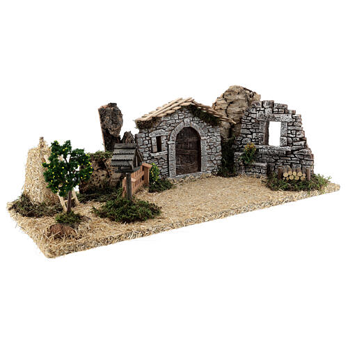 Granja Provenzal con estatuas 10 cm 55x25x20 cm 11