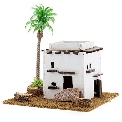 Maison style arabe avec palmier 15x10x15 cm 2