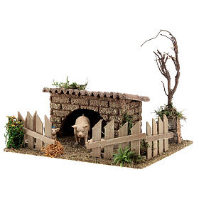 Porcile per presepe fai da te cm 20x15x15