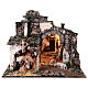 Village for Nativity scene in medieval style of dimensions 56x77x48 cm s1