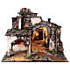 Village for Nativity scene in medieval style of dimensions 56x77x48 cm s10