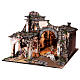 Medieval hamlet 55x80x50 cm with mirror and 12 cm figurines s3