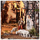 Medieval hamlet 55x80x50 cm with mirror and 12 cm figurines s4