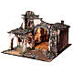 Medieval hamlet 55x80x50 cm with mirror and 12 cm figurines s11