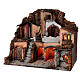 Ambientazione classica forno stalla mucca 10 cm presepe napoletano 50x60x40 s3