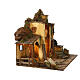 Setting 1700 with mill Neapolitan Nativity scene 40x60x40 for statues 10 cm s6