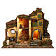 1700s Neapolitan nativity village with watermill 40x60x40 cm for 10 cm figures s1