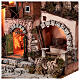 Village 1700 style Neapolitan Nativity grindstone 50x60x40 for statues 10 cm s4