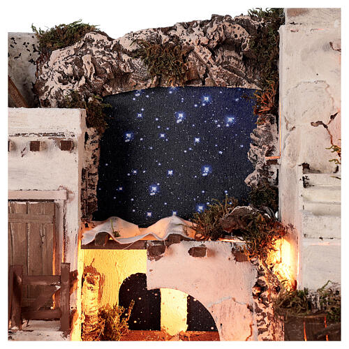 Arabic style village with oven Neapolitan Nativity scene 50x60x45 for statues 10 cm 4