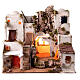 Village style arabe avec four crèche napolitaine 50x60x45 cm pour santons 10 cm s8