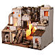 Borgo stile arabo con forno presepe napoletano 50x60x45 per statue 10 cm s4