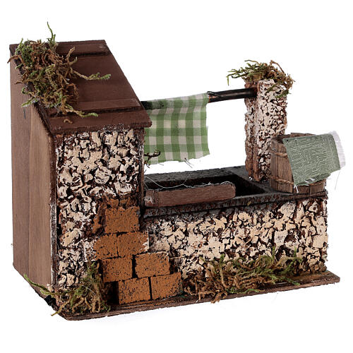 Zlewozmywak z działającą fontanną do szopki neapolitańskiej, 15x20x10 cm, dla figurek 12 cm 3